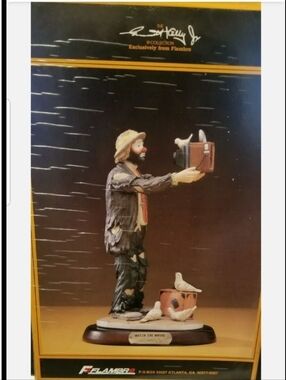 Emmett Kelly Jr WATCH THE BIRDIE #9862 Signature Collection By Flambro Figurine
